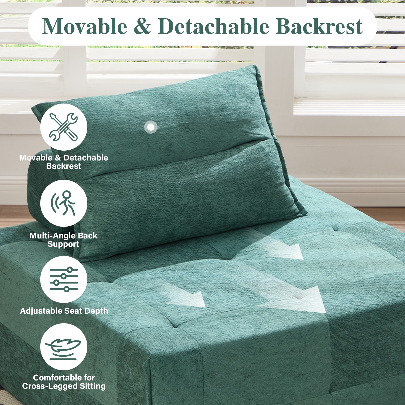 Modular Sectional Sofa With Deep Seat And Adjustable Backrest_voghion.com